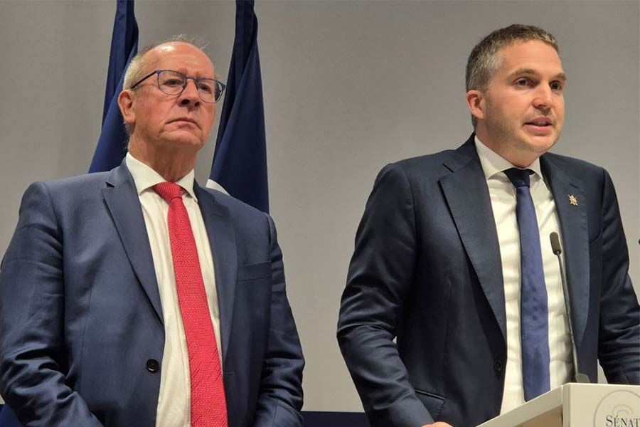 Conférence de presse de la commission d'enquête du Sénat sur la commande publique, 9 juillet 2025.