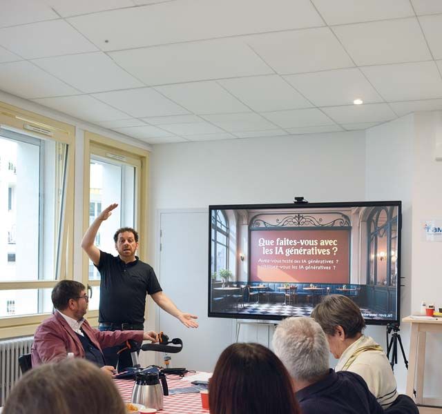 L'Association des maires du Jura (39) a organisé, le 15 avril, un « café IA » au cours duquel des élus ont été formés à ses usages mais aussi aux risques qu'elle génère. L'Association des maires du Jura (39) a organisé, le 15 avril, un « café IA » au cours duquel des élus ont été formés à ses usages mais aussi aux risques qu'elle génère.